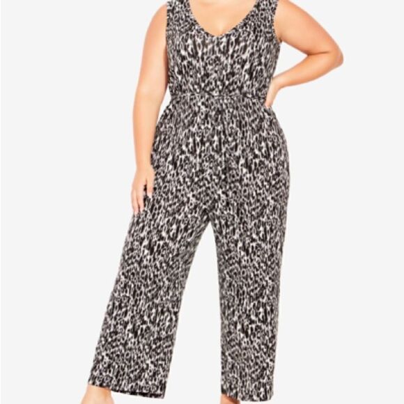 Avenue Black & White V-Neck Jumpsuit Plus Size 4X – NWT Effortless Chic - Picture 12 of 12